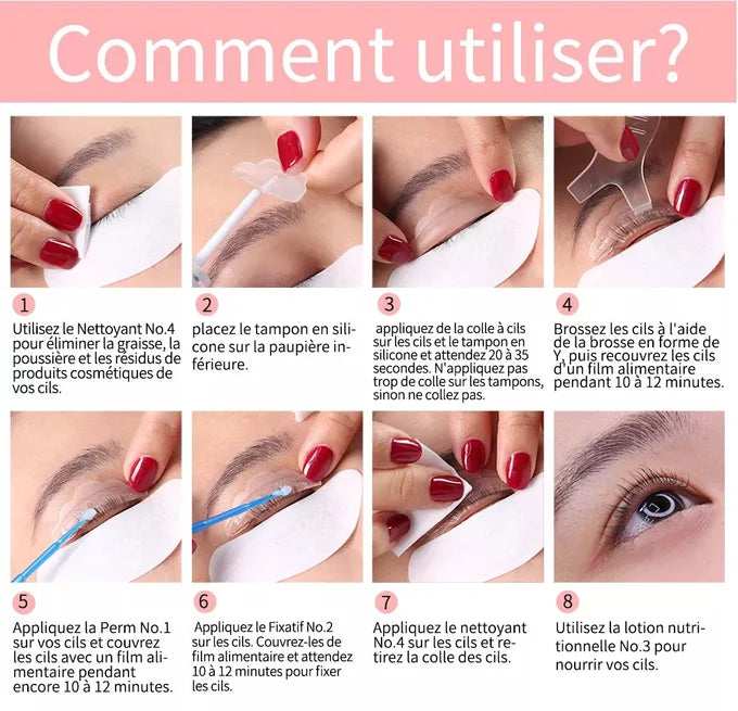 Kit de rehaussement de cils professionnel