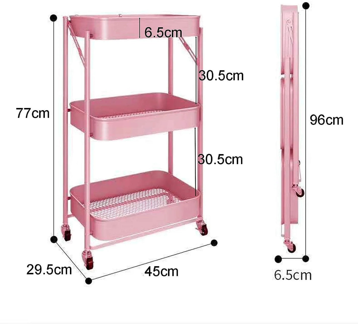 Chariot roulant en métal