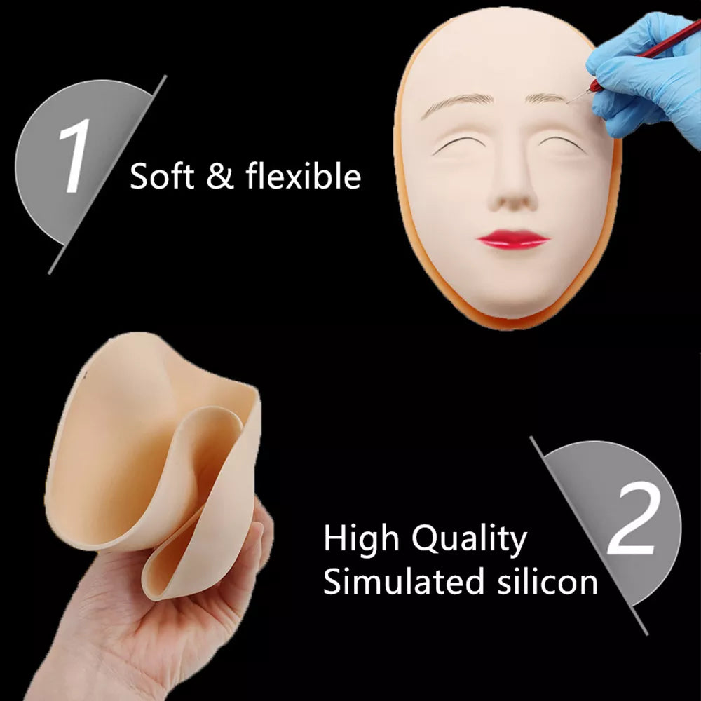 Tête de pratique de tatouage 5D