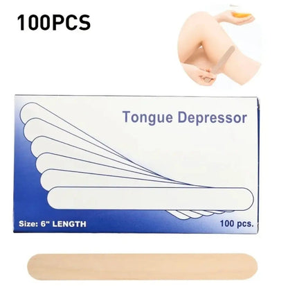100 Spatules épilation à la cire
