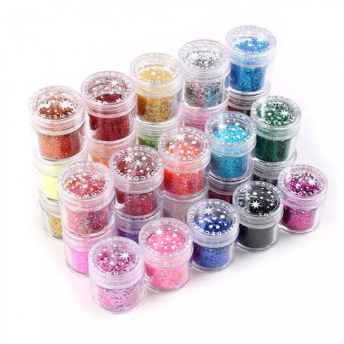 12 paillettes holographiques nail art