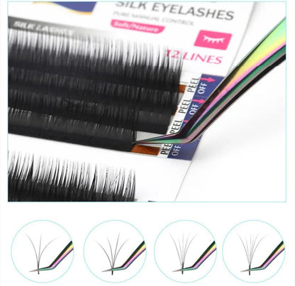 4 pinces pour extension de cils