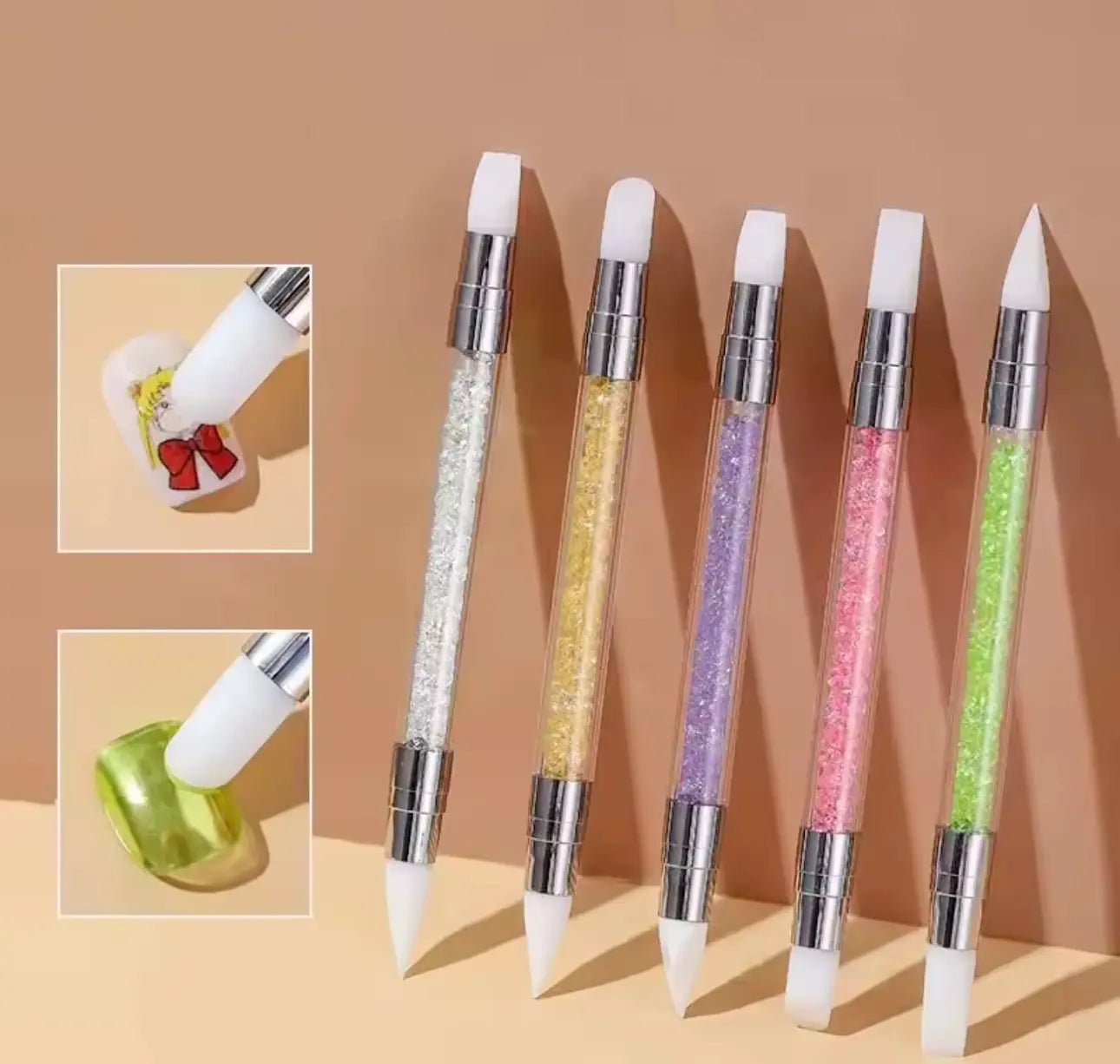 5 Pinceaux en Silicone nail art