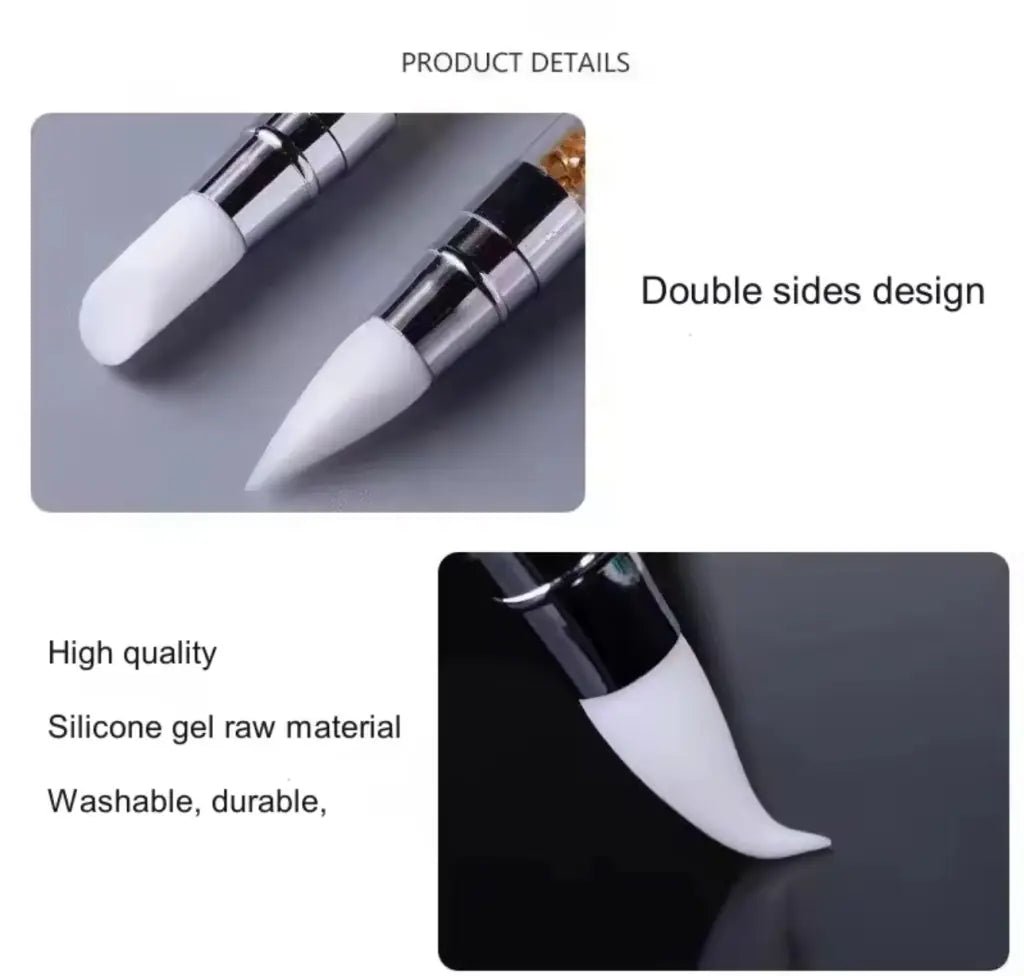 5 Pinceaux en Silicone nail art