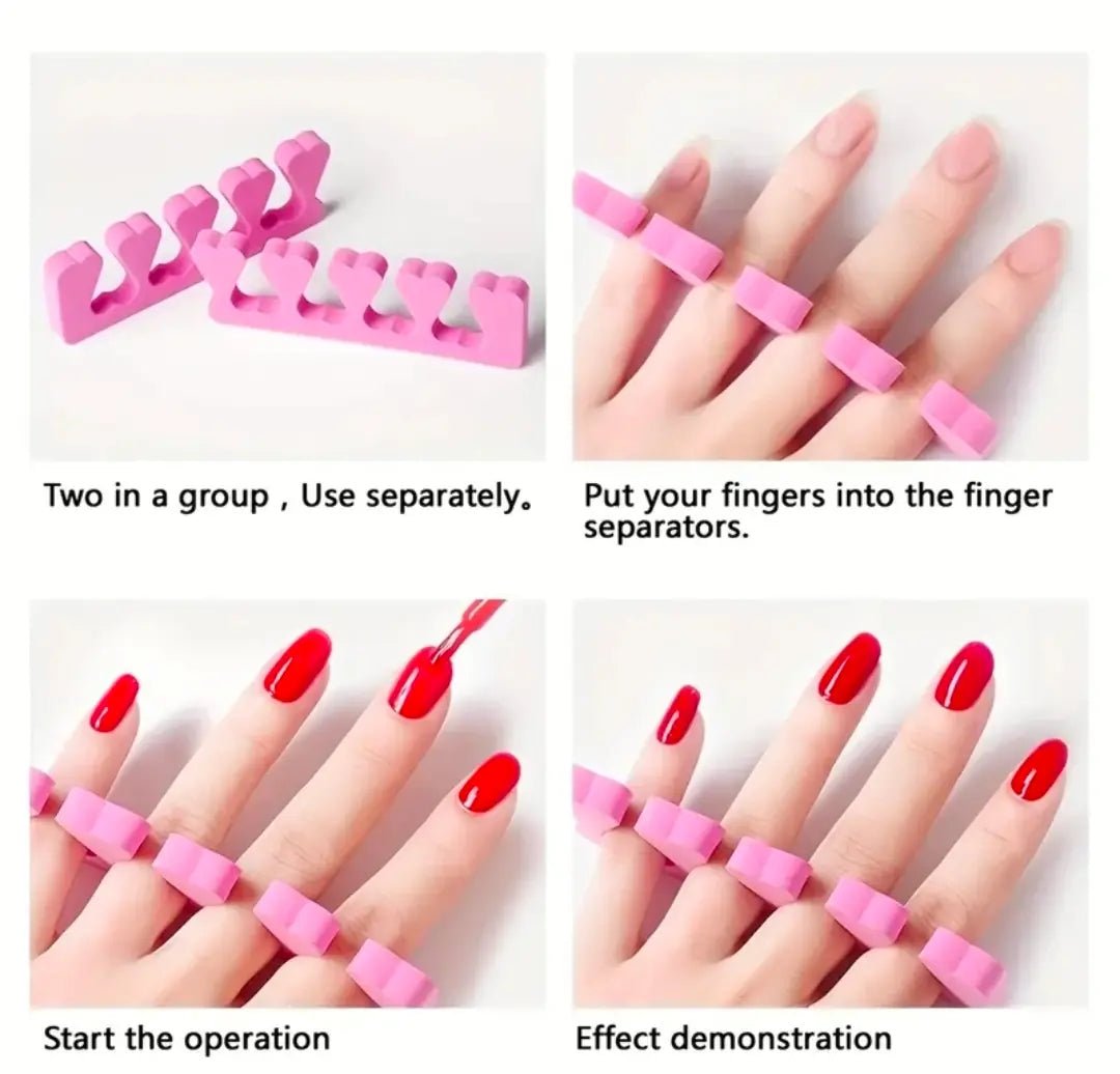 5 Séparateurs de doigts manucure et pédicure