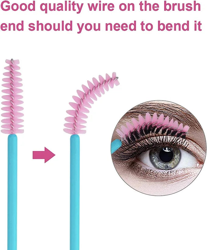 100 Brosses à Cils en cristal jetables