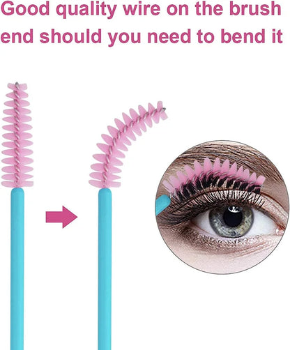 100 Brosses à Cils en cristal jetables