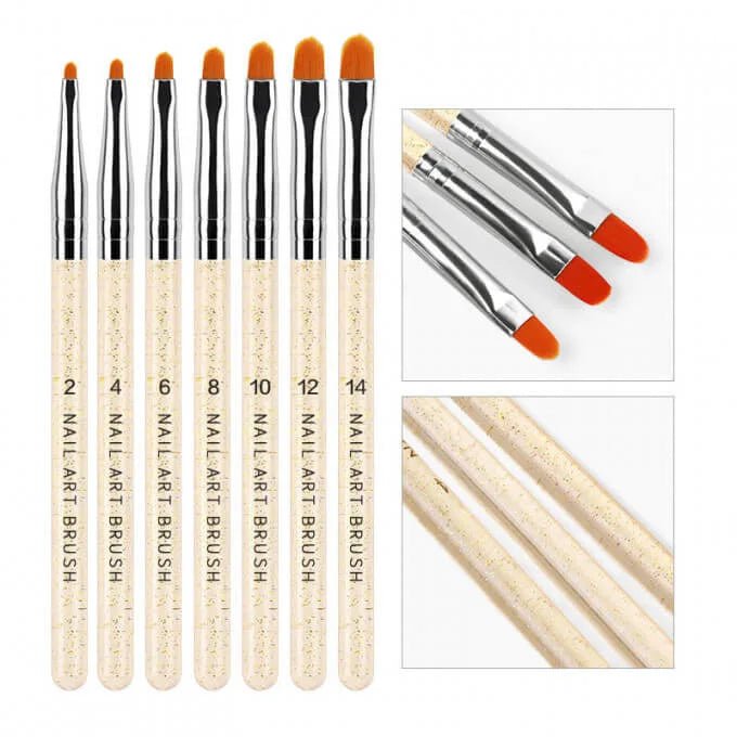 7 brosse Gel acrylique Nail Art