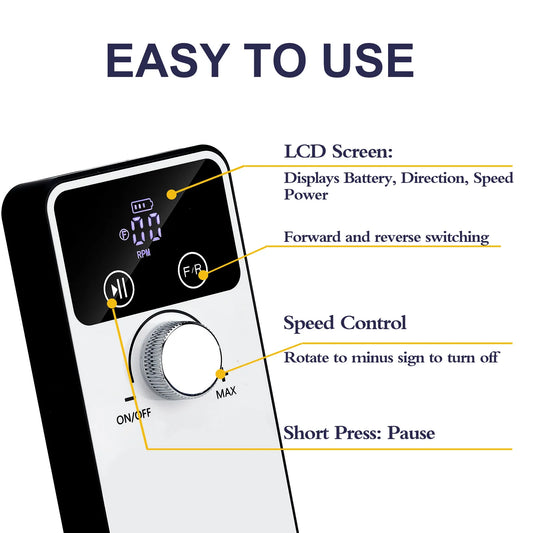 Perceuse à Ongles 45 000 tr/min Sans Fil Rechargeable