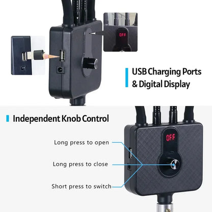 Lampe LED portable à double bras