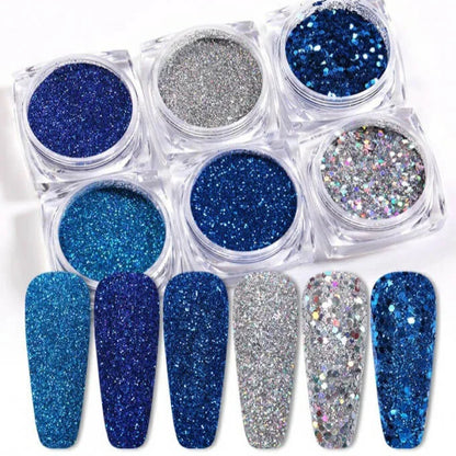 6 Poudre ongles Nail art