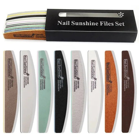 Boîte 8 pièces de limes à ongles multifonctionnelle