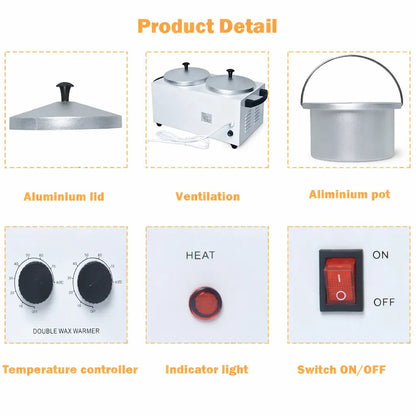 Chauffe cire double cuve professionnelle