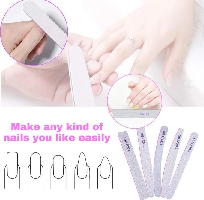 Limes à ongles professionnel double face 100/180