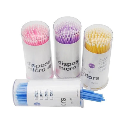 Micro brosses à cils jetables 100 pièces