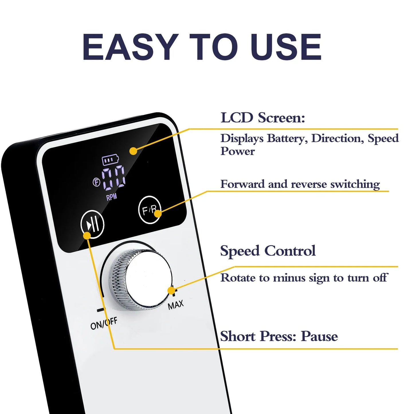 Perceuse à Ongles 45 000 tr/min Sans Fil Rechargeable