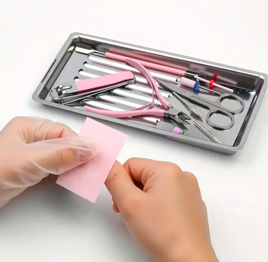 Plateau de Rangement Carré en Acier Inoxvdable