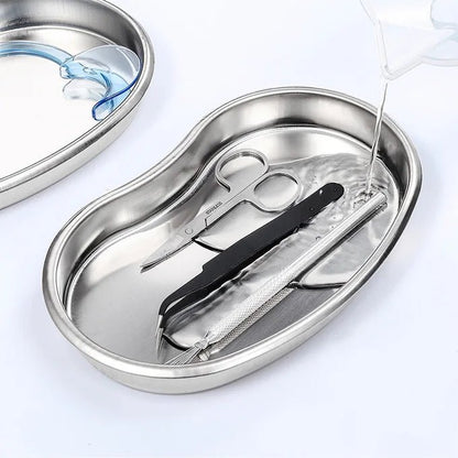 Plateau de rangement en acier inoxydable gris