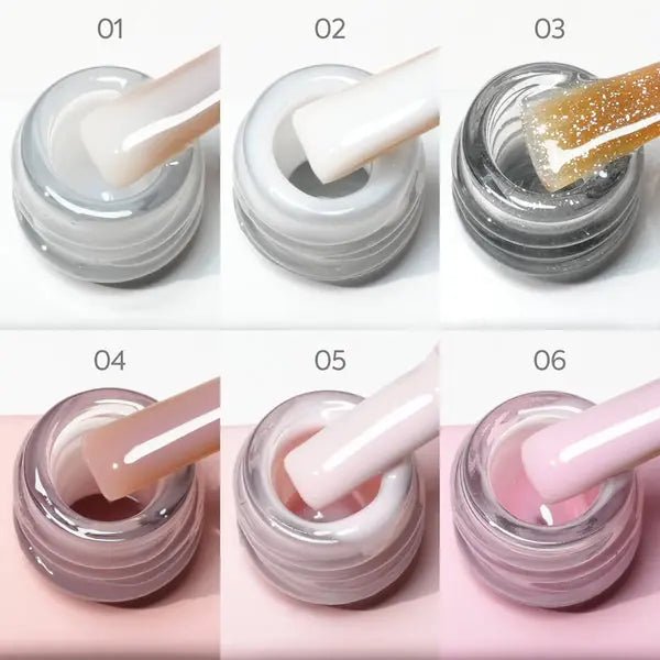 Rubber Base Gel 6 Colors Set