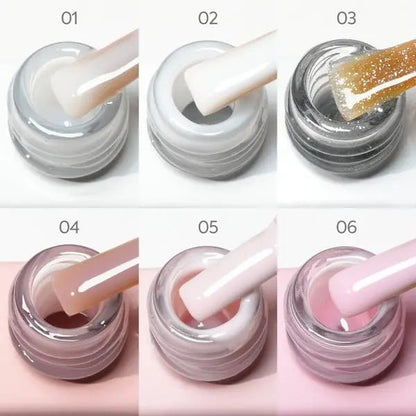 Rubber Base Gel 6 Colors Set