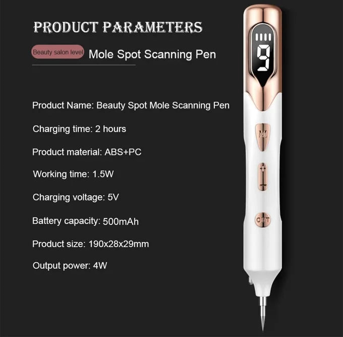 Plasma pen les taches de rousseur tatouages