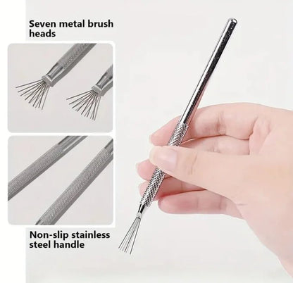 Stylo à 7 aiguilles pour nail art inoxydable