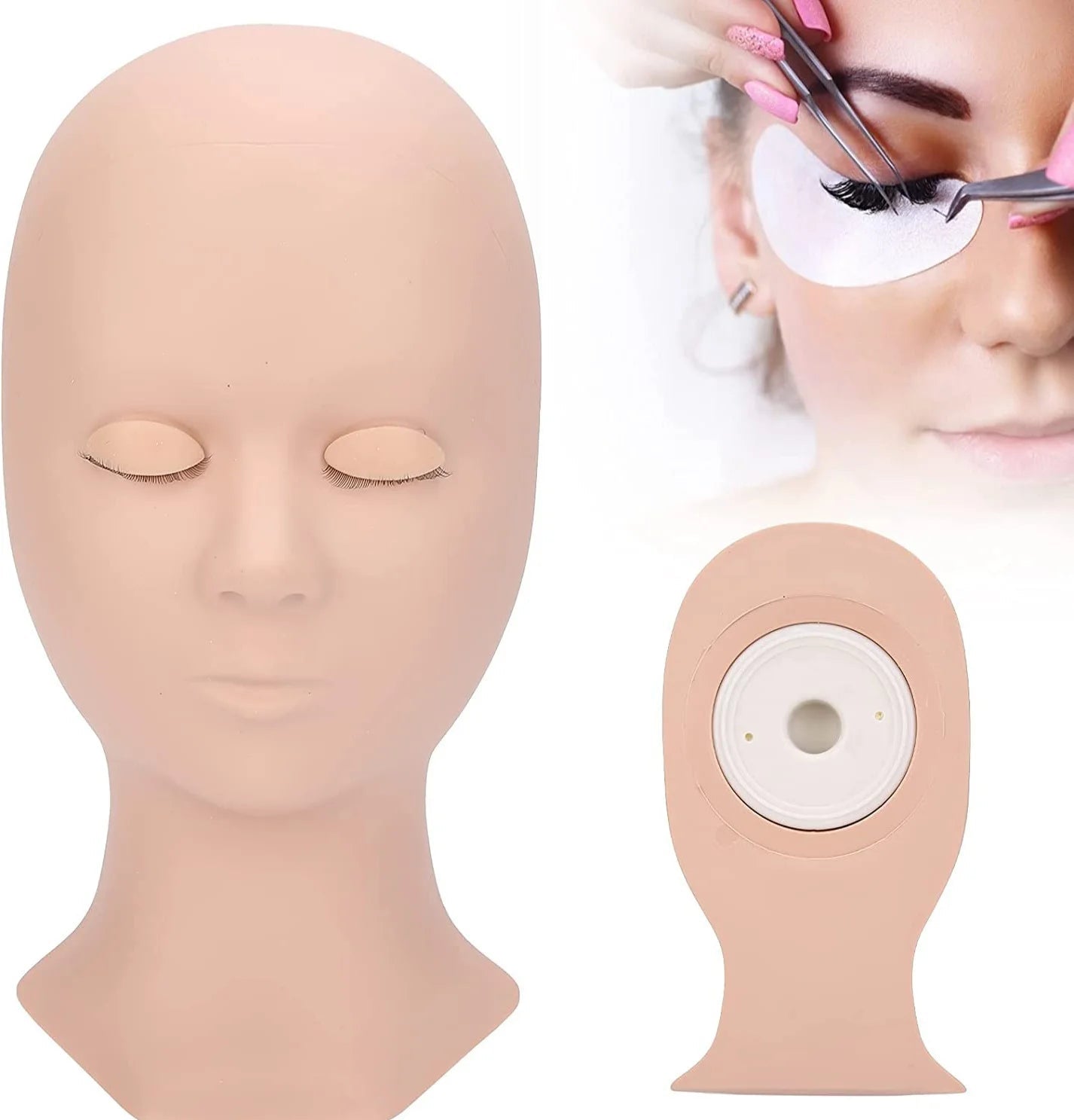 Tête de mannequin d'entraînement extensions de cils