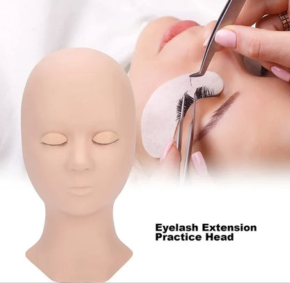 Tête de mannequin d'entraînement extensions de cils